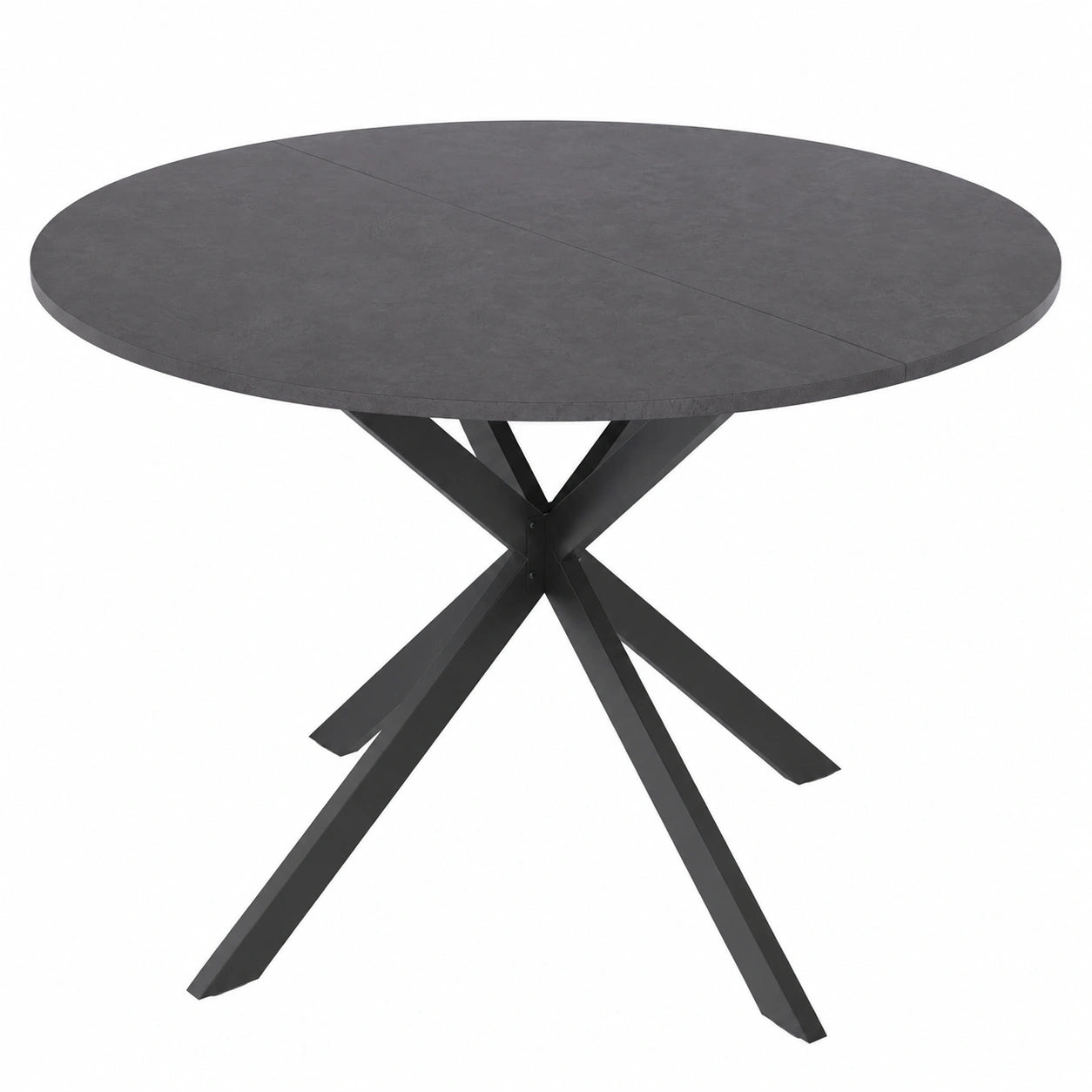 table-a-manger-ronde-6-personnes-avec-plateau-beton-et-pied-gris-xcila10507cz