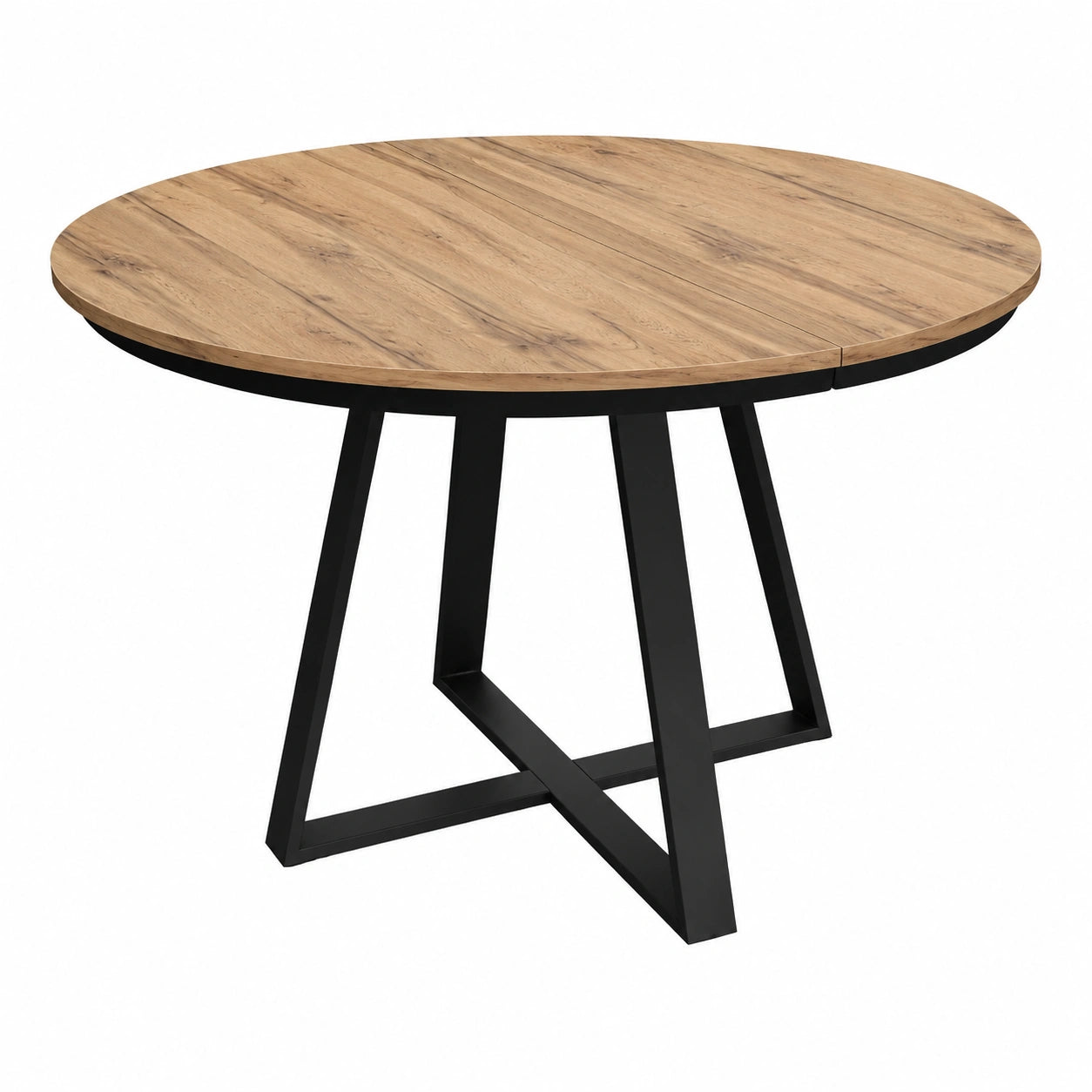 table-ronde-extensible-en-chene-rustique-avec-pieds-croises-noirs-1-jnbbm10610sm