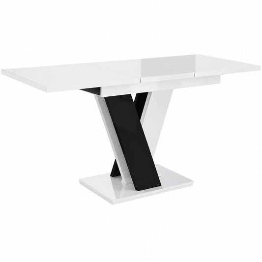 table-extensible-pour-salle-a-manger-avec-tiroir-finition-brillante-gjtxm10638bg