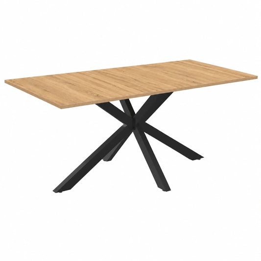 table-a-manger-rectangulaire-8-personnes-bois-et-noir-160-cm-jhwei10612ic