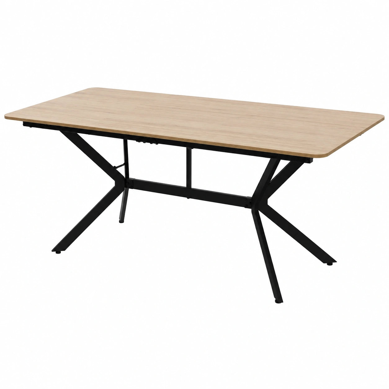 table-a-manger-rectangulaire-en-bois-clair-avec-pieds-reglables-rmkuq10618ah